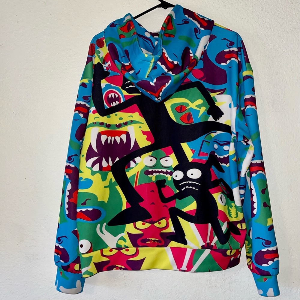 Adult Swim Rick & Morty Pull Over Hoodie (XXL) - Picture 2 of 2